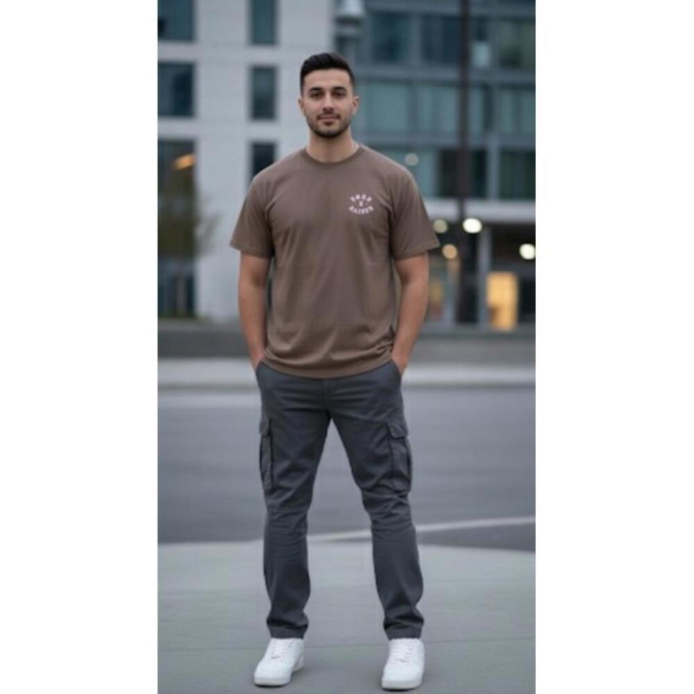 Born x Raised Rocker Tee: Walnut / Pink, Size X-Large - Picture 2 of 11